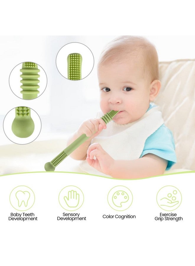 Hollow Teether Tubes 6 Pack Chew Straw Toy For Infant Toddlers Silicone Teething Toys For Babies 06 Months 612 Months Bpa Free/Freezable/Dishwasher And Refrigerator Safe