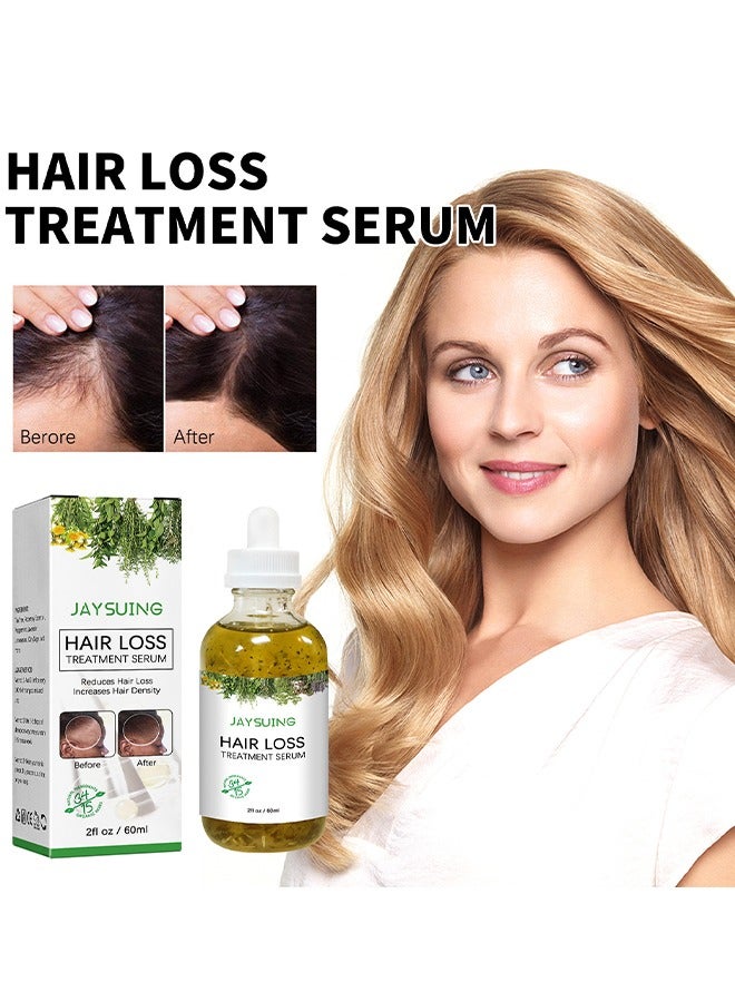 Hair Loss Treatment Serum-Rosemary Tea Tree Oil Infused with Biotin, Nourishes and Moisturizes Hair, Dry Damaged Hair, Promotes Hair Growth & Scalp Health 60ml