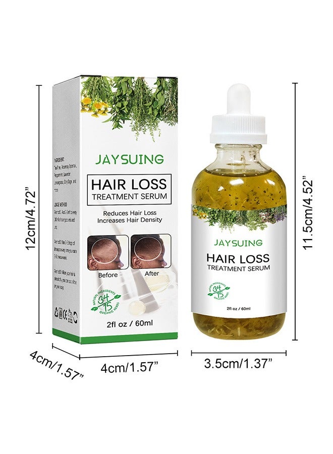 Hair Loss Treatment Serum-Rosemary Tea Tree Oil Infused with Biotin, Nourishes and Moisturizes Hair, Dry Damaged Hair, Promotes Hair Growth & Scalp Health 60ml