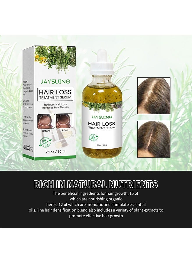 Hair Loss Treatment Serum-Rosemary Tea Tree Oil Infused with Biotin, Nourishes and Moisturizes Hair, Dry Damaged Hair, Promotes Hair Growth & Scalp Health 60ml