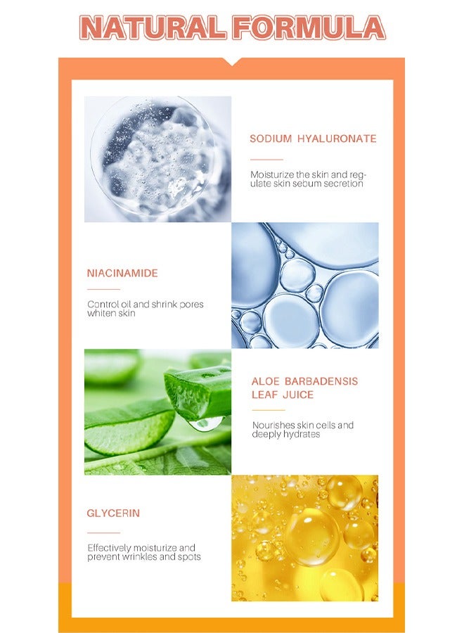 Glutathione White Serum, Vitaminc C & Kojic Acid Intensive Lightening Facial Serum Whitening The Skin Diminish Sunburn And Dark Spots 30ML