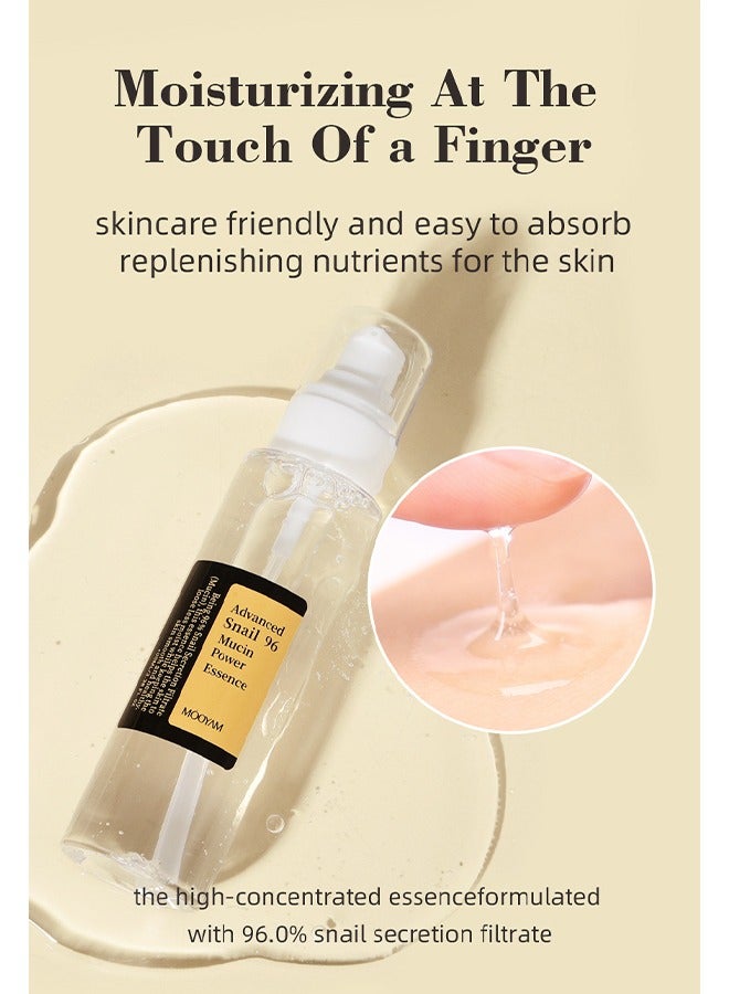 Advanced Snail 96 Mucin Power Essence, Effectively Replenish Nutrients Improve Dryness Soften Cuticles Minimize Poreslighten Acne Scars Soothe And Repair Skin 100ml