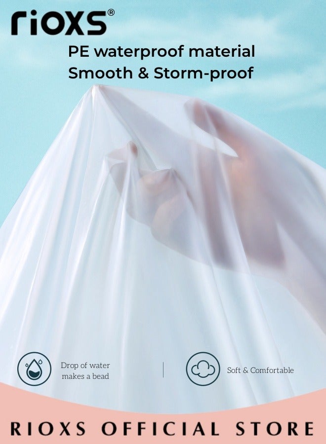 10 Pcs Rain Ponchos for Adults, Disposable Plastic Raincoats Rain Ponchos with Drawstring Hoods, Disposable Emergency Ponchos, Reusable Rain Coats Perfect for Camping Hiking Travel