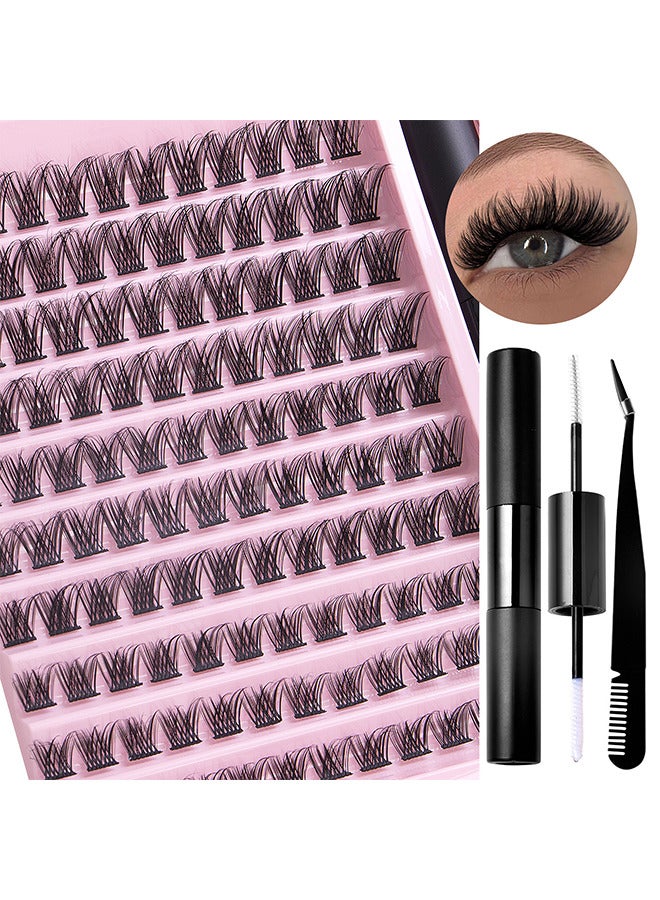 120 Clusters C Curl Individual Lashes Cluster Lashes DIY Eyelash Natural Look 3D Effect Black Individual False Eyelashes With Eyelash Glue