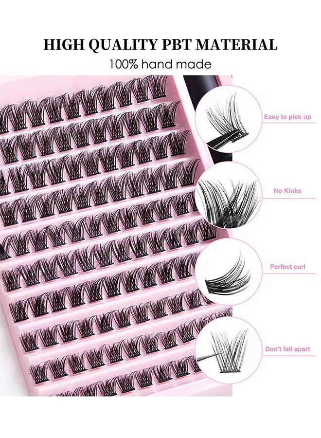 120 Clusters C Curl Individual Lashes Cluster Lashes DIY Eyelash Natural Look 3D Effect Black Individual False Eyelashes With Eyelash Glue