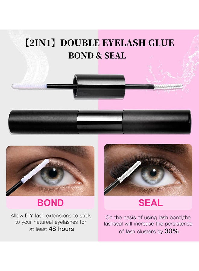 120 Clusters C Curl Individual Lashes Cluster Lashes DIY Eyelash Natural Look 3D Effect Black Individual False Eyelashes With Eyelash Glue