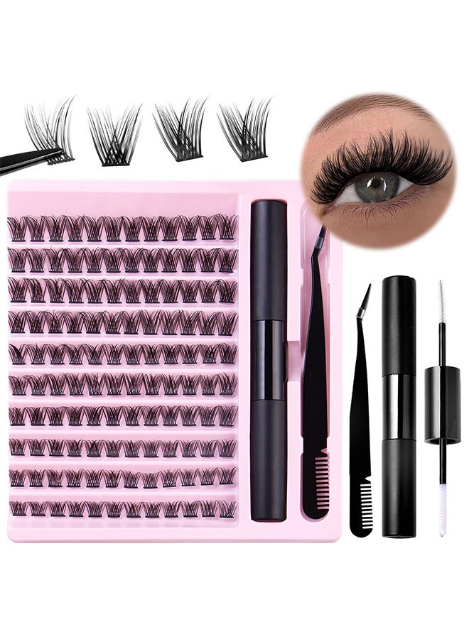 120 Clusters C Curl Individual Lashes Cluster Lashes DIY Eyelash Natural Look 3D Effect Black Individual False Eyelashes With Eyelash Glue