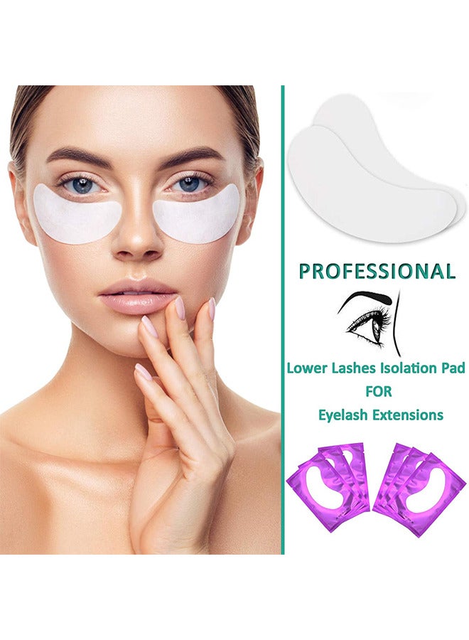 Under Eye Pads, 50 Pairs Eyelash Extension Lint Free Gel Patches For Beauty Salon False Eyelash Extensions Grafting (Purple)