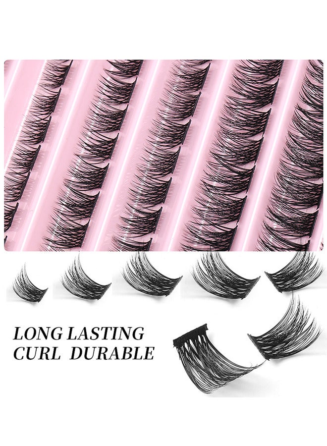 Natural Lash Clusters Wispy Cluster Eyelash Extensions Individual Cluster Lashes 8-16MM, 140PCS Eyelash Extension C Curl Eyelash Clusters, Individuals Cluster Lash DIY