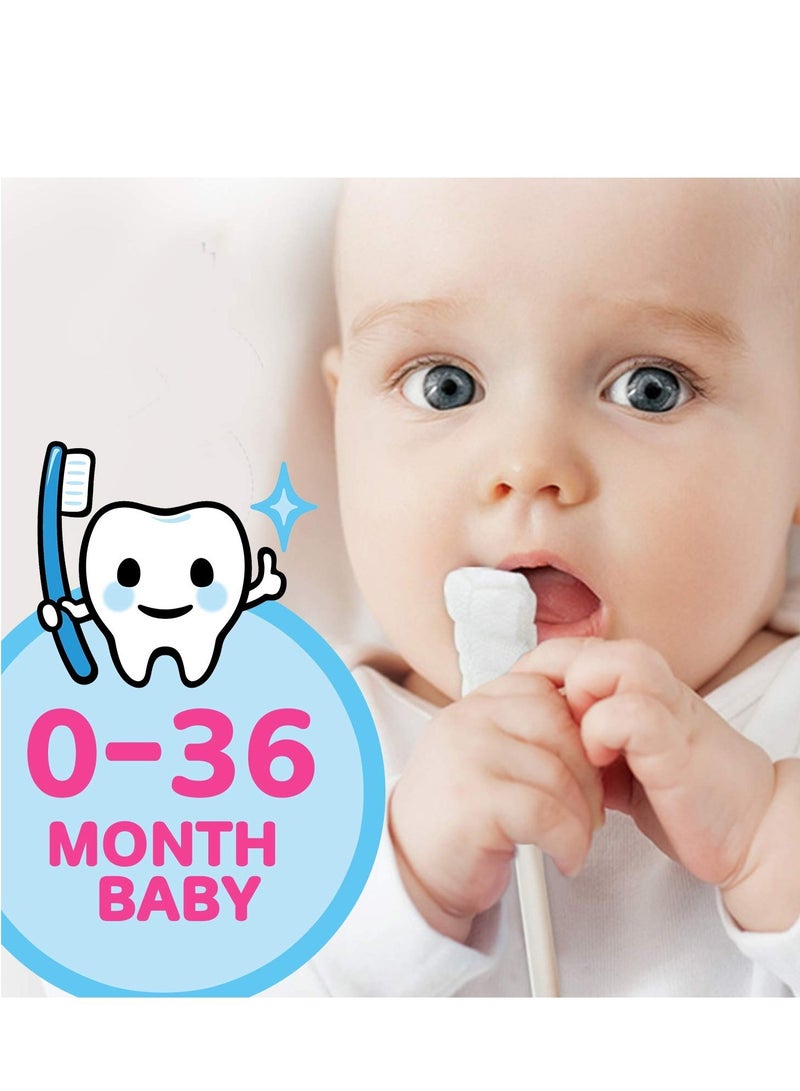 1Pack Baby Tongue Cleaner 30pcs, Disposable Oral Cleaner with Paper Handle, Suitable for 0-3 Years Old Babies and Toddlers