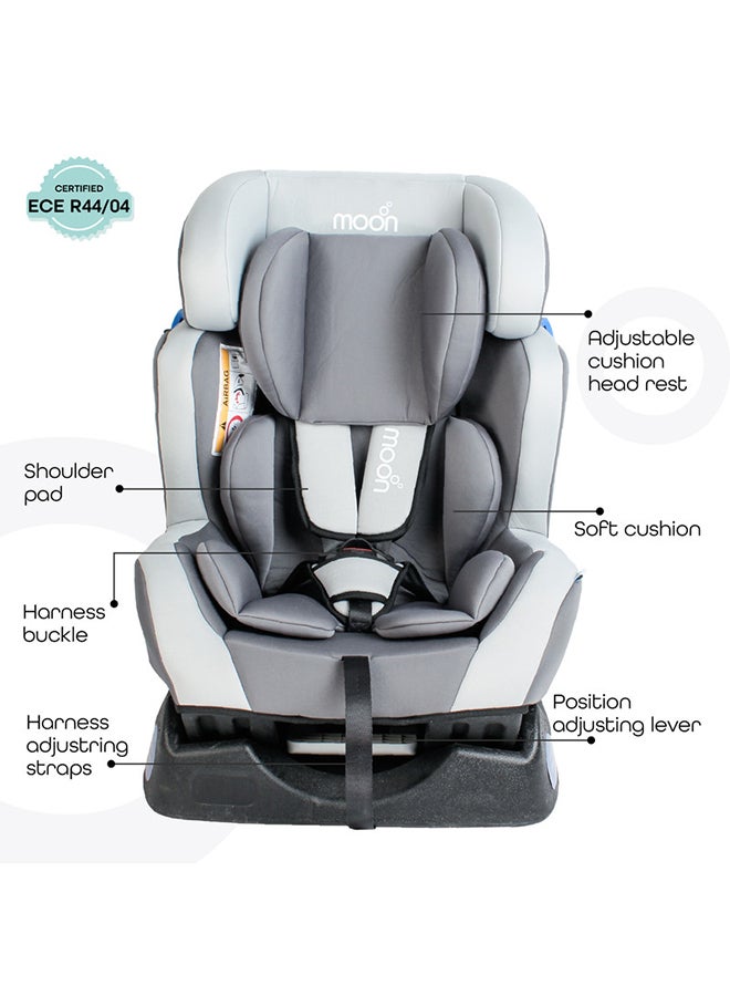 Baby Car Seat – Group 0/1/2 Convertible Seat (0–25kg), Rear And Forward Facing, Birth to 6 Years, Secure And Padded Design for Comfort – Light Grey