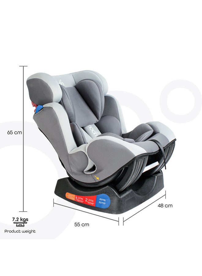 Baby Car Seat – Group 0/1/2 Convertible Seat (0–25kg), Rear And Forward Facing, Birth to 6 Years, Secure And Padded Design for Comfort – Light Grey