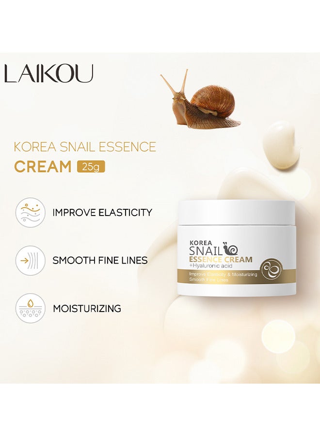 Korea Snail Essence Cream, Moisturizing Acne Scar Removal Cream, Improve Skin Anti-Aging And Wrinkle Removal And Whitening Cream 25G