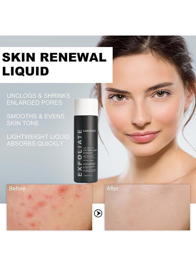 Skin Perfecting 2% BHA Liquid Salicylic Acid Exfoliant, Gentle Facial Exfoliator For Blackheads, Large Pores, Wrinkles And Fine Lines, Travel Size, 118ML