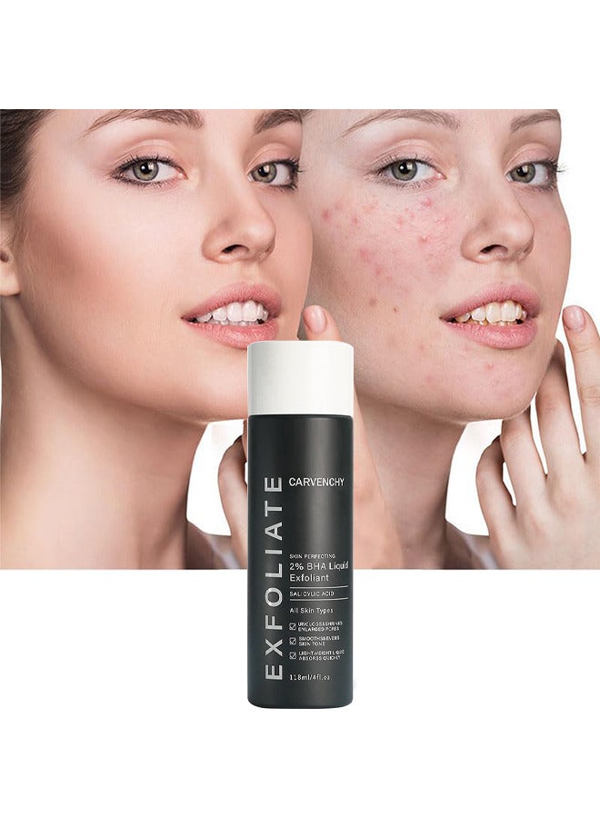 Skin Perfecting 2% BHA Liquid Salicylic Acid Exfoliant, Gentle Facial Exfoliator For Blackheads, Large Pores, Wrinkles And Fine Lines, Travel Size, 118ML
