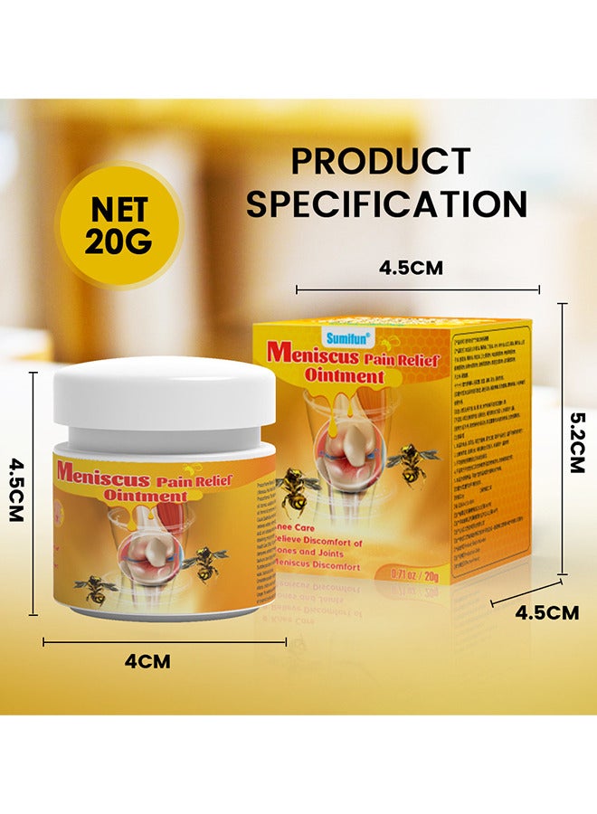 Meniscus Pain Relief Ointment, Bee Venom Ointment For Relieve Sore Joints, Muscles And Joints, Knees And Feet