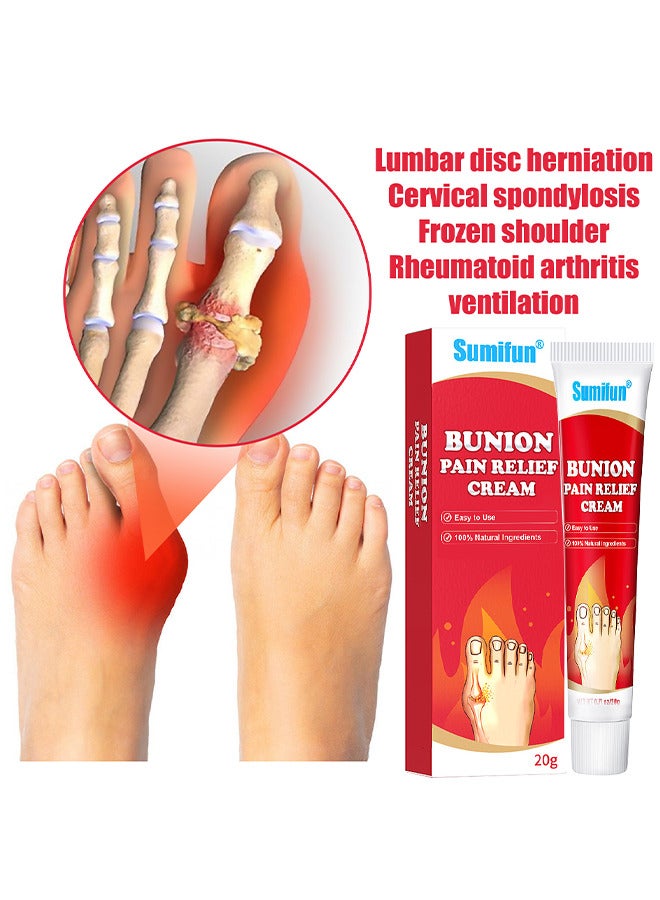 Bunion Pain Relief Cream, Toe Joint Valgus Corrector Cream, Healing Ointment For Gout Topical Arthritis Pain Relief For Joint Toe Relief Stiffness Gout Cream, Bunion Cream For Bunion And Toe Swelling