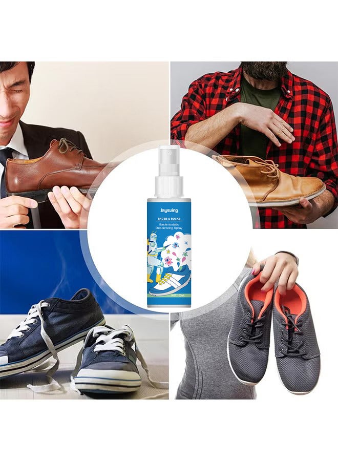 Shoes And Socks Bacteriostatic Deodorizing Spray, Foot Care Shoe Odor Eliminator Deodorizer Spray And Removes Bad Smells Of Boots Heels Tennis Shoe Cleats Sneakers Ballet Shoe Sports Shoes And More