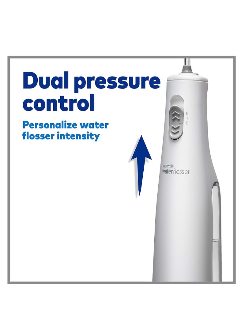 Waterpik Cordless Water Flosser, Battery Operated & Portable for Travel & Home, ADA Accepted Cordless Express, White WF-02(Packaging may vary)