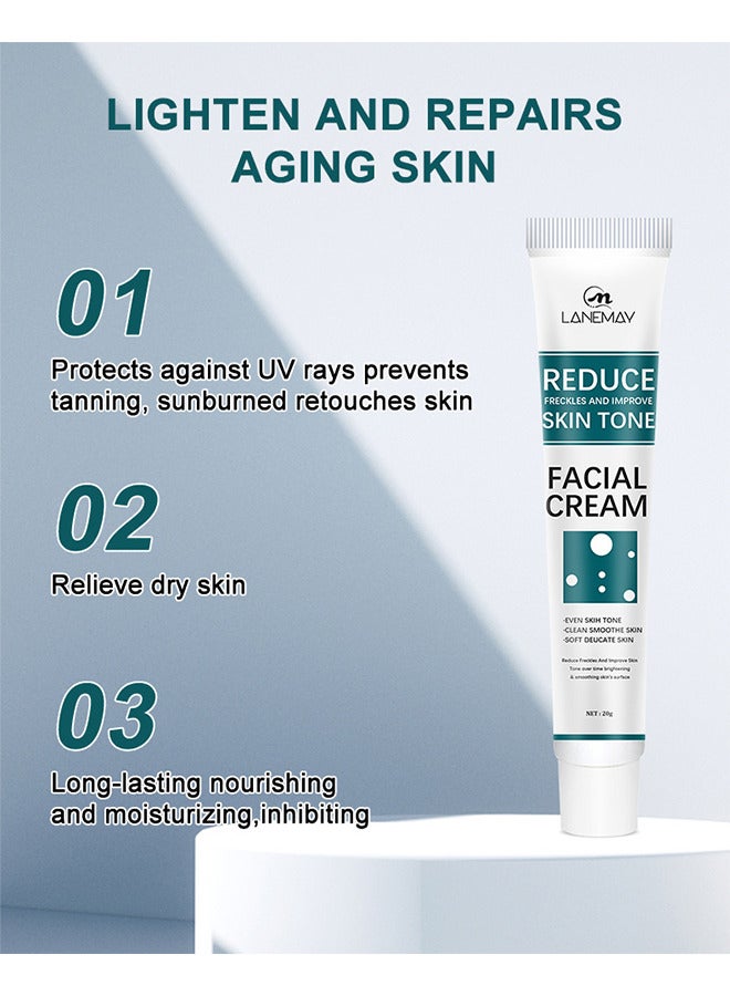 Reduce Freckles And Improve Skin Tone Facial Cream, Dark Spot Remover For Face Peeling Skin Whitening Freckle Cream Pigmentation Treatment Sun Spots Age Spots Blemish Remover Lightening Cream