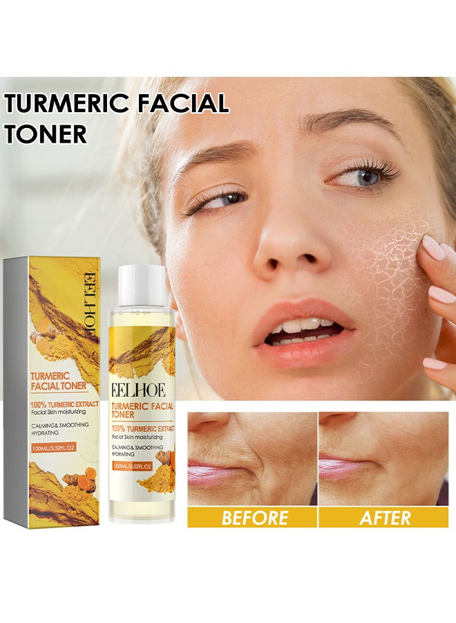 100% Turmeric Extract Facial Toner, Dark Spot Correcting Toner For Face, Reduces Hyperpigmentation, Antil Aging Linghten Spots Age Spots, Sun Spots And Improves Skin Tone, Calming And Smoothing Skin