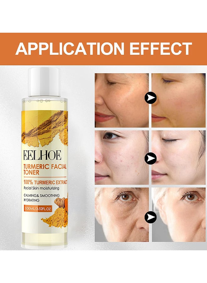 100% Turmeric Extract Facial Toner, Dark Spot Correcting Toner For Face, Reduces Hyperpigmentation, Antil Aging Linghten Spots Age Spots, Sun Spots And Improves Skin Tone, Calming And Smoothing Skin