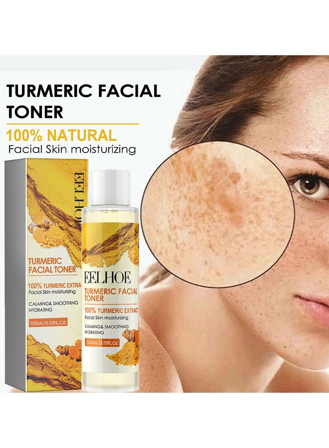 100% Turmeric Extract Facial Toner, Dark Spot Correcting Toner For Face, Reduces Hyperpigmentation, Antil Aging Linghten Spots Age Spots, Sun Spots And Improves Skin Tone, Calming And Smoothing Skin