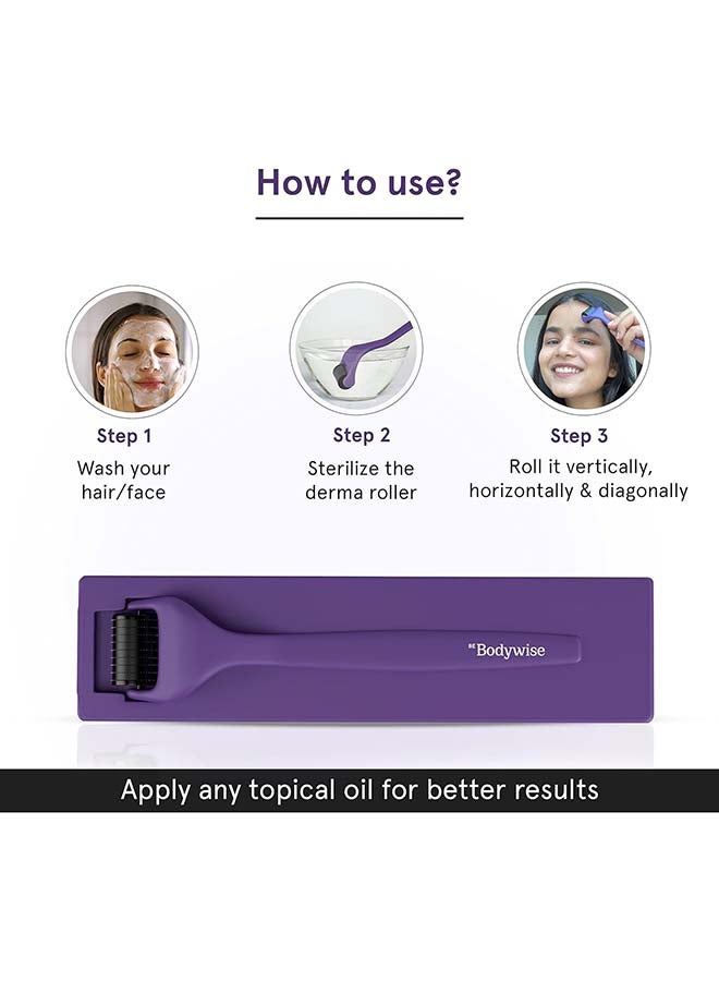 Advance Derma Roller for Women | 540 Micro 0.5mm Titanium Alloy Needles | Faster Absorption of Oils & Serums | Reduces Hair Fall & Stimulates Hair Follicles | Safe, Easy & Effective To Use