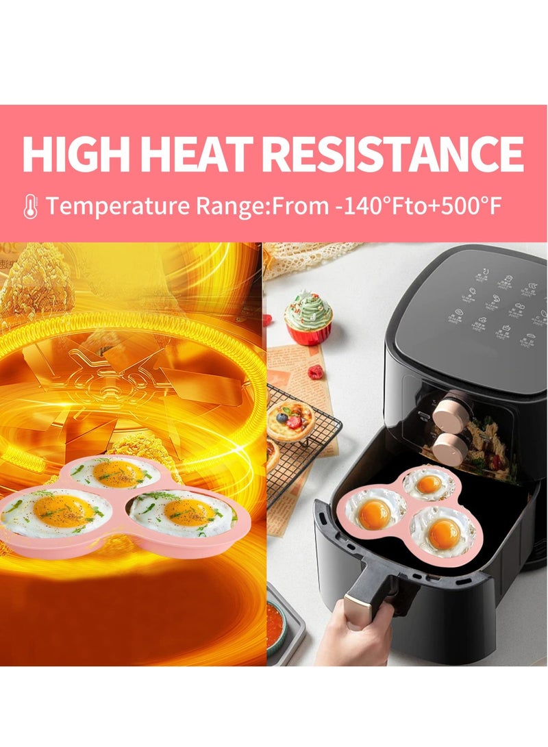 Silicone Air Fryer Egg Pan, Non-Stick Air Fryer Baking Pan Cupcake Pan Reusable Silicone Muffin Pan Tray for Making Egg Muffin, Baking Hamburger, Fried Egg, Cupcake, Tart and Dessert