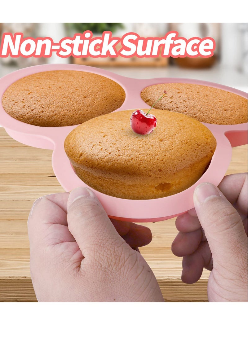 Silicone Air Fryer Egg Pan, Non-Stick Air Fryer Baking Pan Cupcake Pan Reusable Silicone Muffin Pan Tray for Making Egg Muffin, Baking Hamburger, Fried Egg, Cupcake, Tart and Dessert