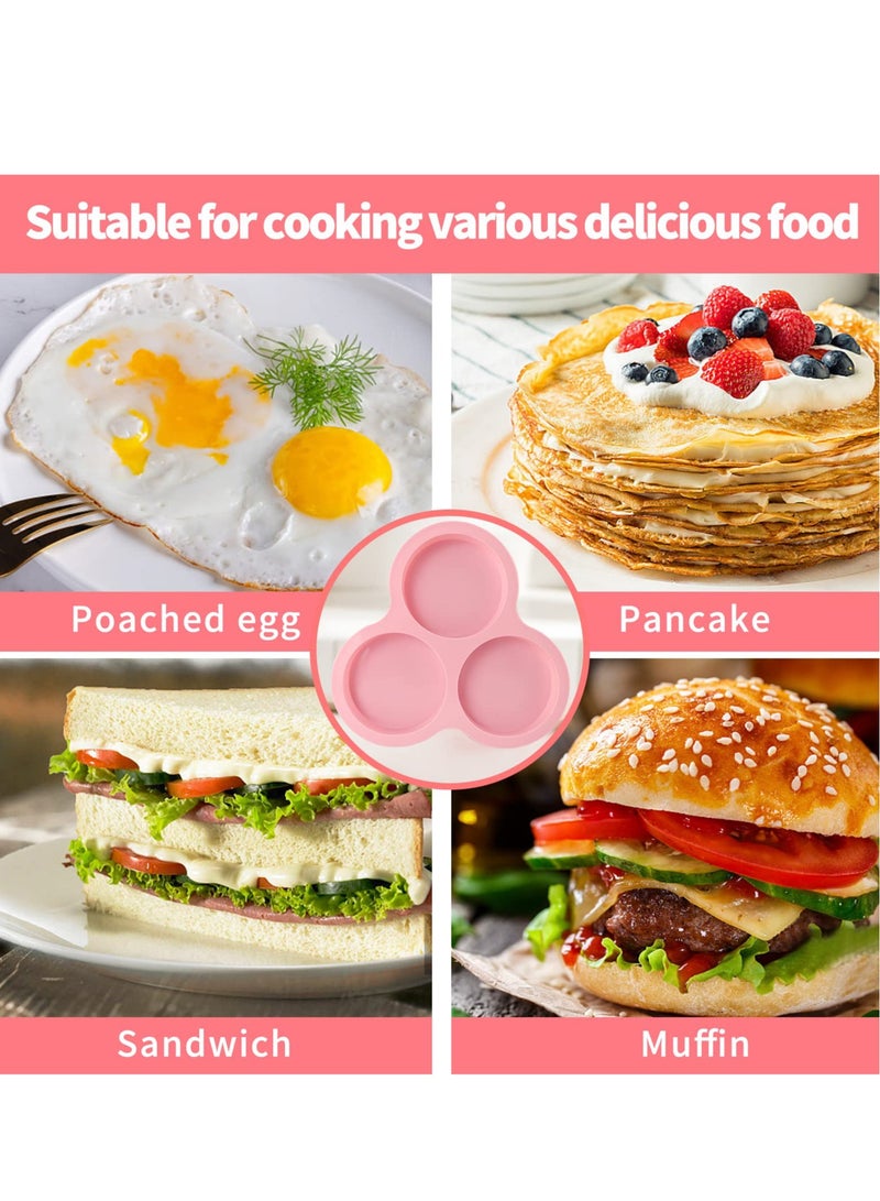 Silicone Air Fryer Egg Pan, Non-Stick Air Fryer Baking Pan Cupcake Pan Reusable Silicone Muffin Pan Tray for Making Egg Muffin, Baking Hamburger, Fried Egg, Cupcake, Tart and Dessert