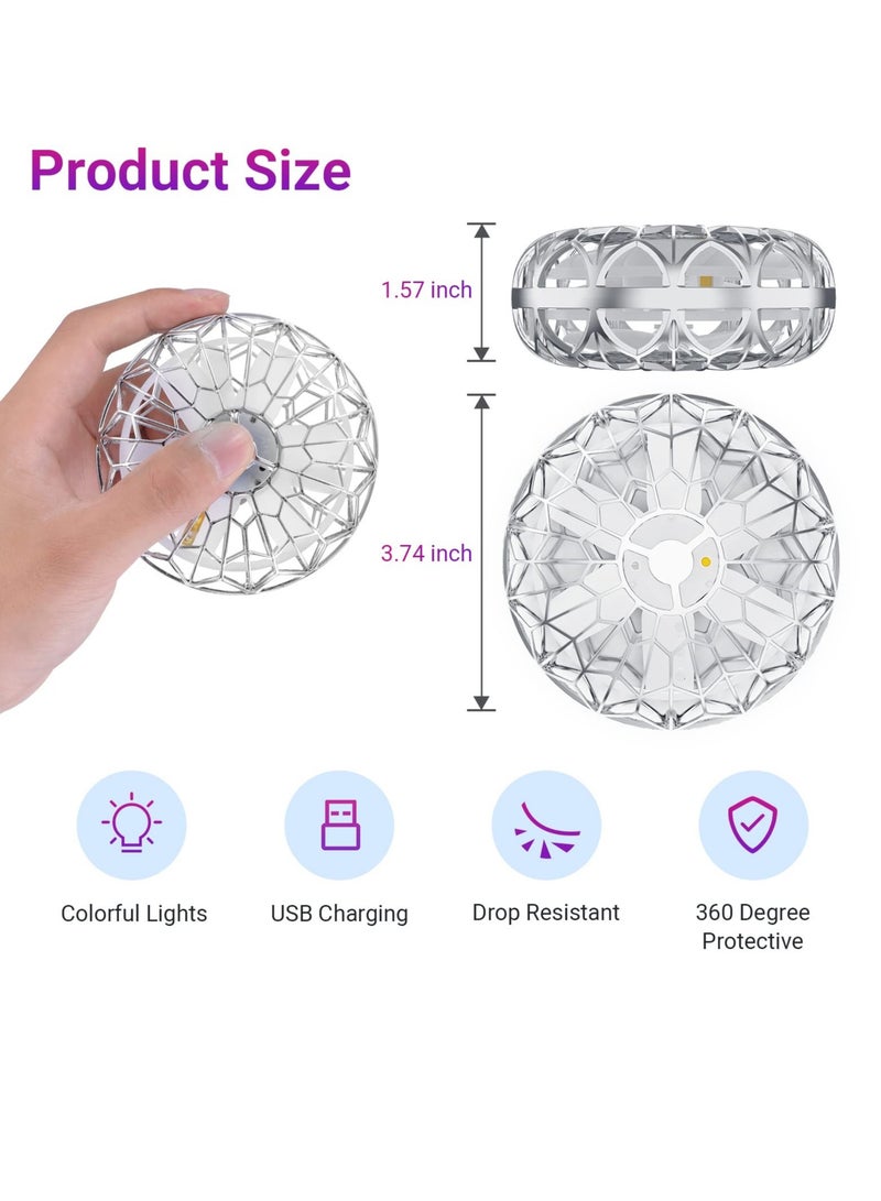 360° Rotating Flying Orb Ball Toys, Hand Controlled Motion Sensor Mini Drone, Mini Drone for Kids Adult, Flying Spinner UFO with LED Light Indoor Outdoor Toys for Boys and Girls