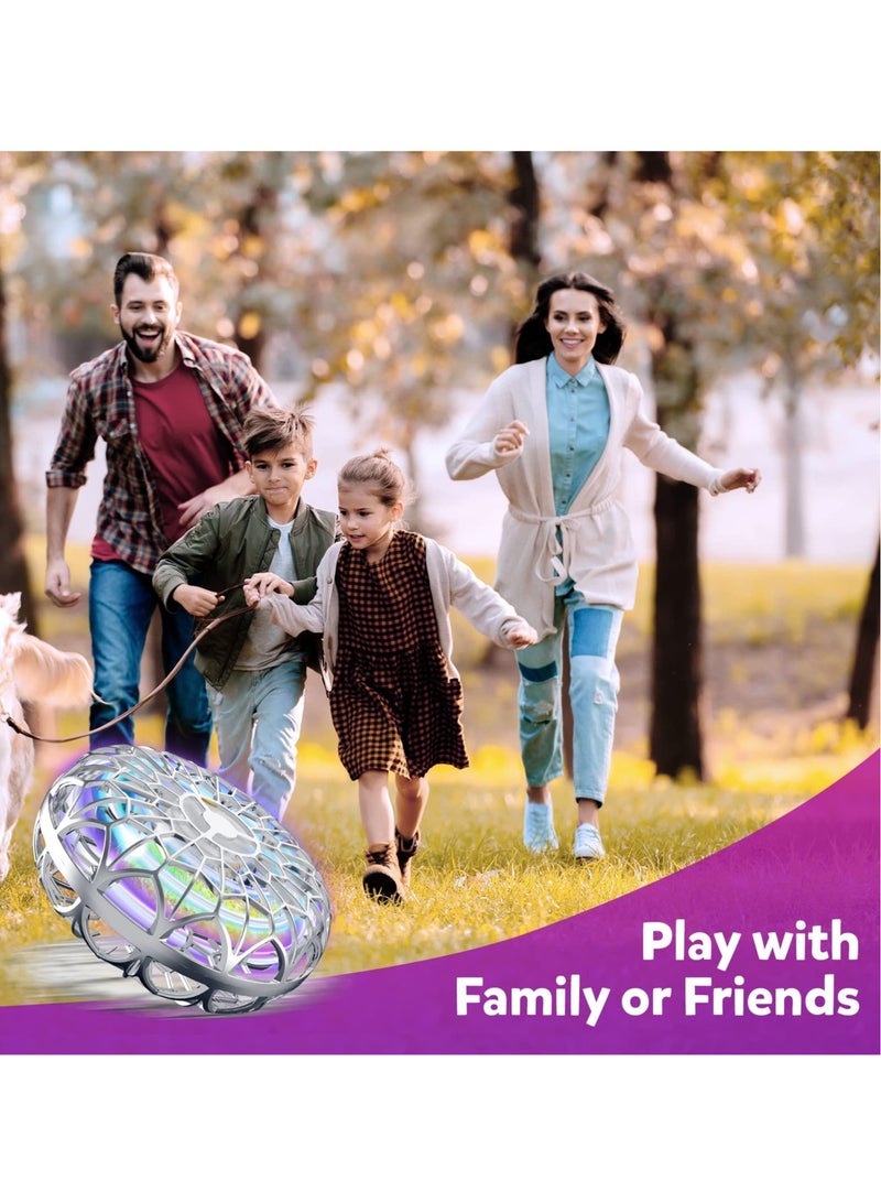 360° Rotating Flying Orb Ball Toys, Hand Controlled Motion Sensor Mini Drone, Mini Drone for Kids Adult, Flying Spinner UFO with LED Light Indoor Outdoor Toys for Boys and Girls