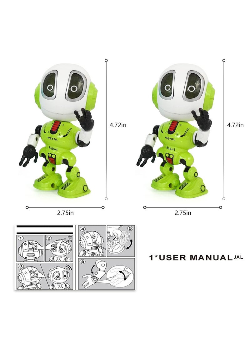 Talking Robot for Kids, Education Robot Toy Mini Robot with LED Eyes New Smart Toys for 3-9 Year Old Boys Girls Best Birthday Gifts(Green)