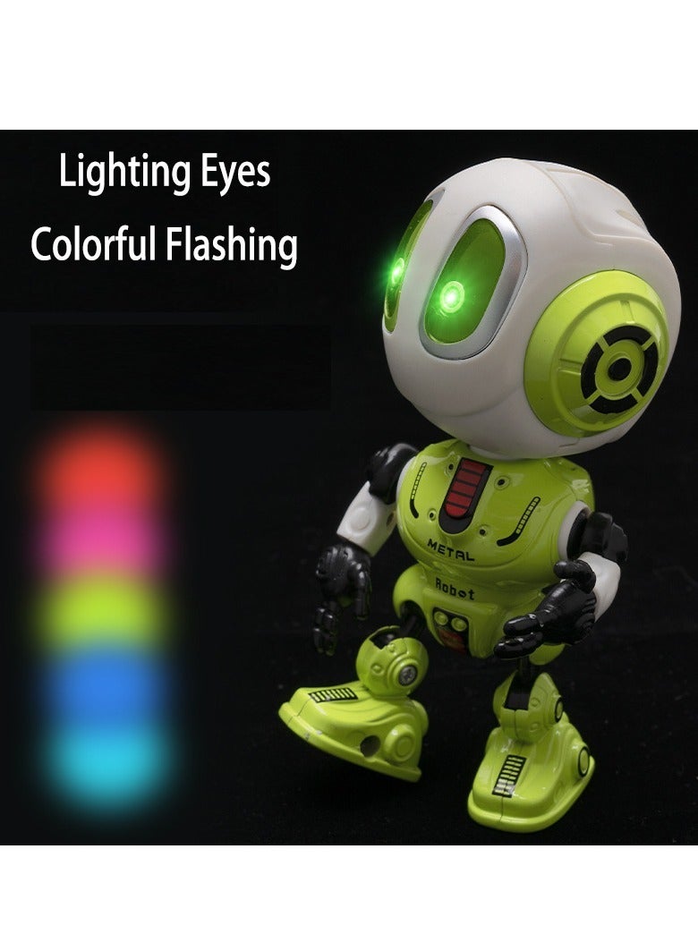 Talking Robot for Kids, Education Robot Toy Mini Robot with LED Eyes New Smart Toys for 3-9 Year Old Boys Girls Best Birthday Gifts(Green)