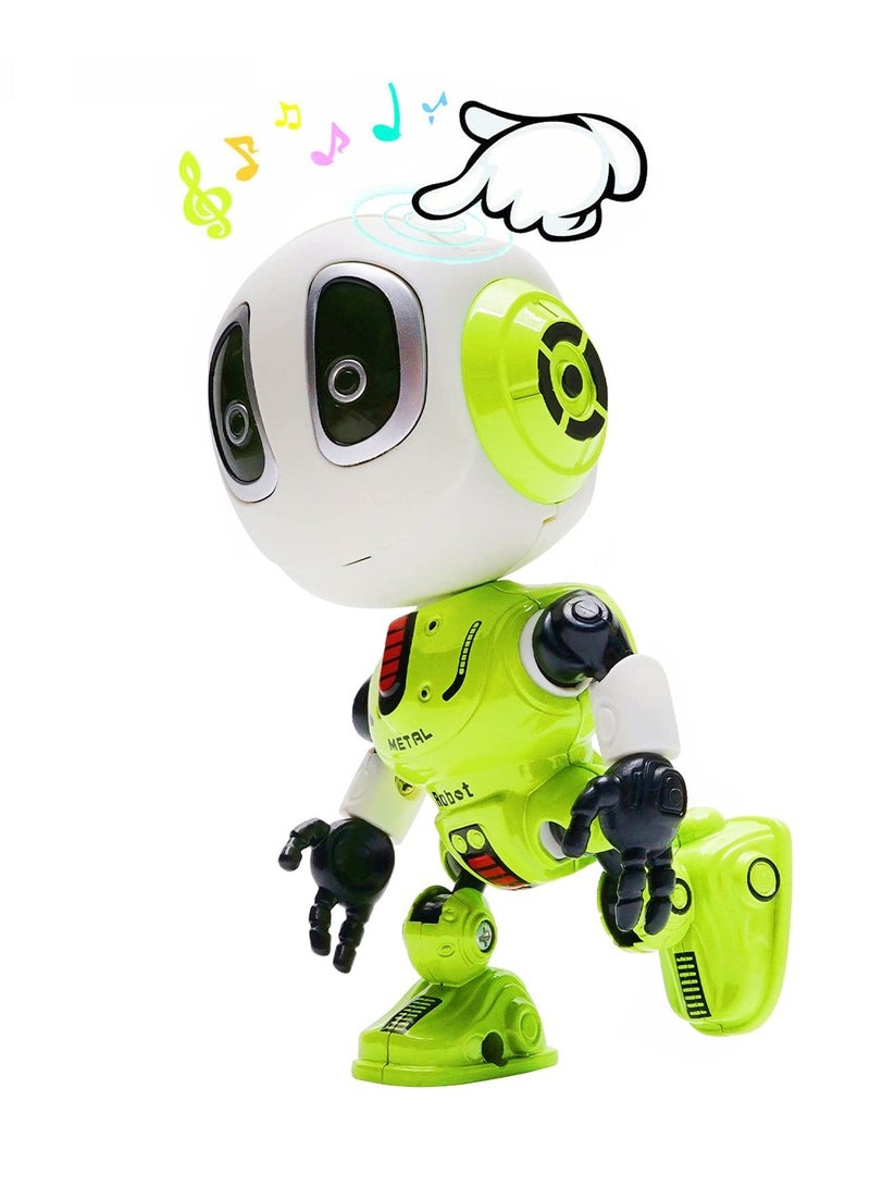 Talking Robot for Kids, Education Robot Toy Mini Robot with LED Eyes New Smart Toys for 3-9 Year Old Boys Girls Best Birthday Gifts(Green)