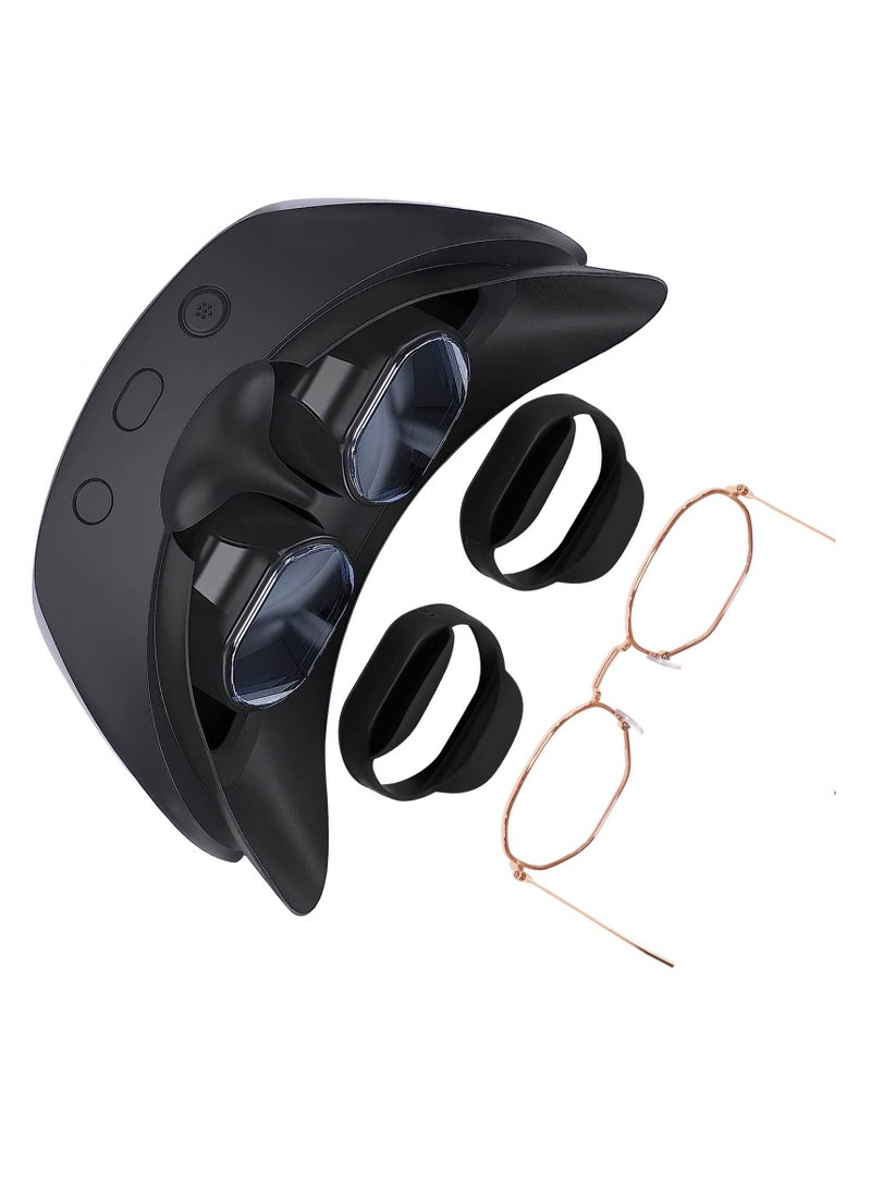 Lens Protector Cover for Playstation VR2, Rubber Lens Protector,  Easy to Wash and Air Dry Soft Silicone Dust Proof & Anti-Scratch Cover for PSVR2, Anti-Scratch Glasses Bumper (Black)