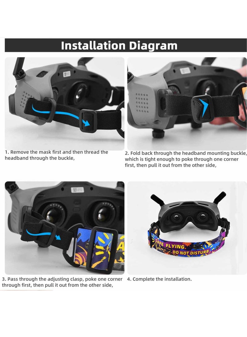 Adjustable Head Strap for DJI Avata Goggles 2/DJI FPV Goggles V2,Soft Detachable Accessories for DJI FPV Combo Goggles V2