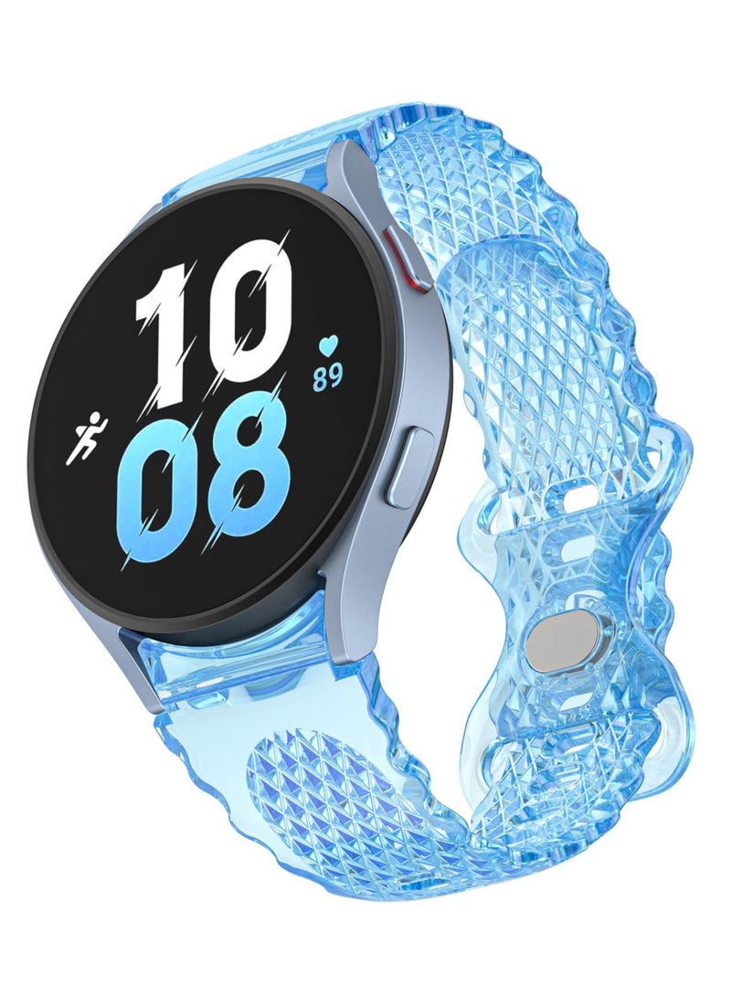 No Gap Transparent Hard TPU Strap Replacement, Compatible for Samsung Watch Bands, Galaxy Active 2 Band, Band Compatible with Samsung Galaxy Watch Bands 40mm 44mm, 4 Pcs