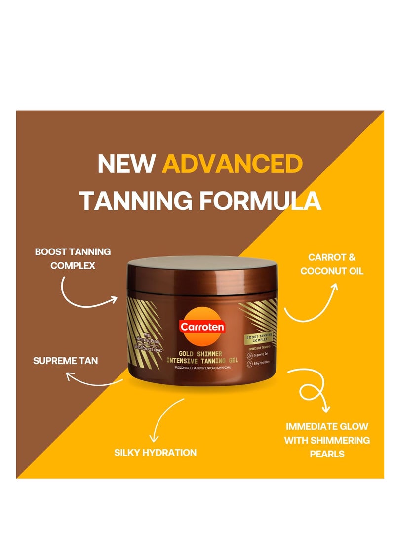 Carroten Gold Shimmer Intensive Tanning Gel SPF0 150 ml / 5 oz