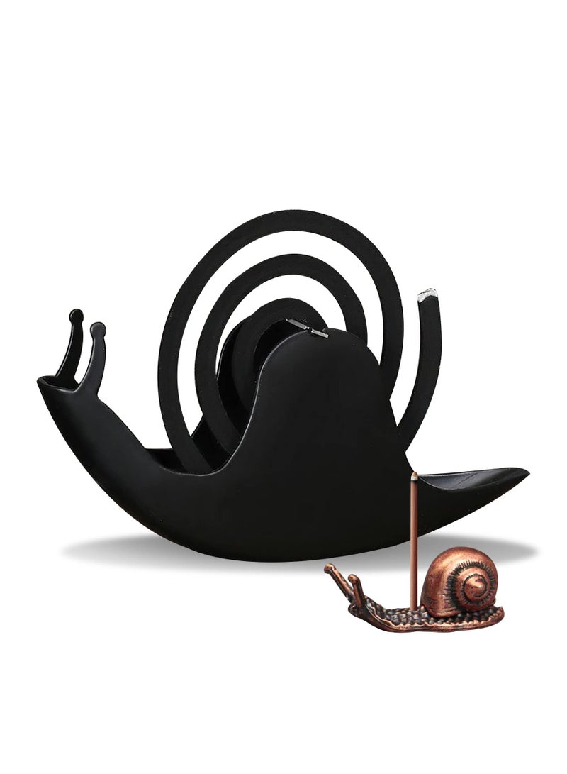 Mosquito Coil Holder, Portable Mosquito Coil Holder, Mosquito Coil Bracket Mosquito Coil Rack Outdoor Mosquito Coil Box, Incense Ash Catcher with Snail Incense Stick Holder