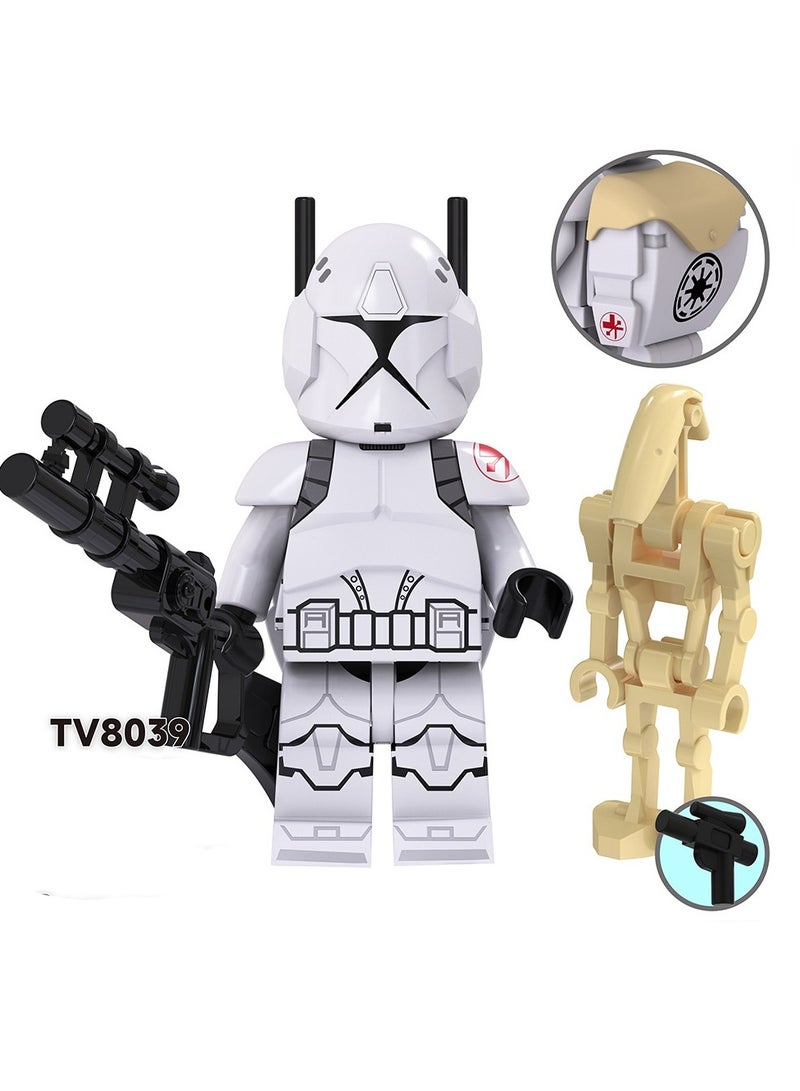 Science Fiction Series Clone Medical Soldier Luke Skywalker Assembles Human Figurine Blocks
