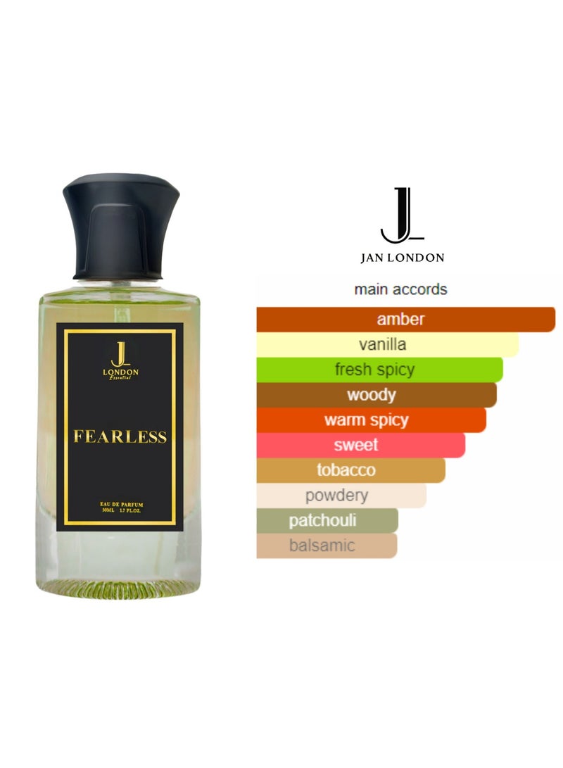 JAN LONDON ESSENTIAL EDP FEARLESSS Perfume For Men And Women Inspired by LATTAFA ASAD 50ml