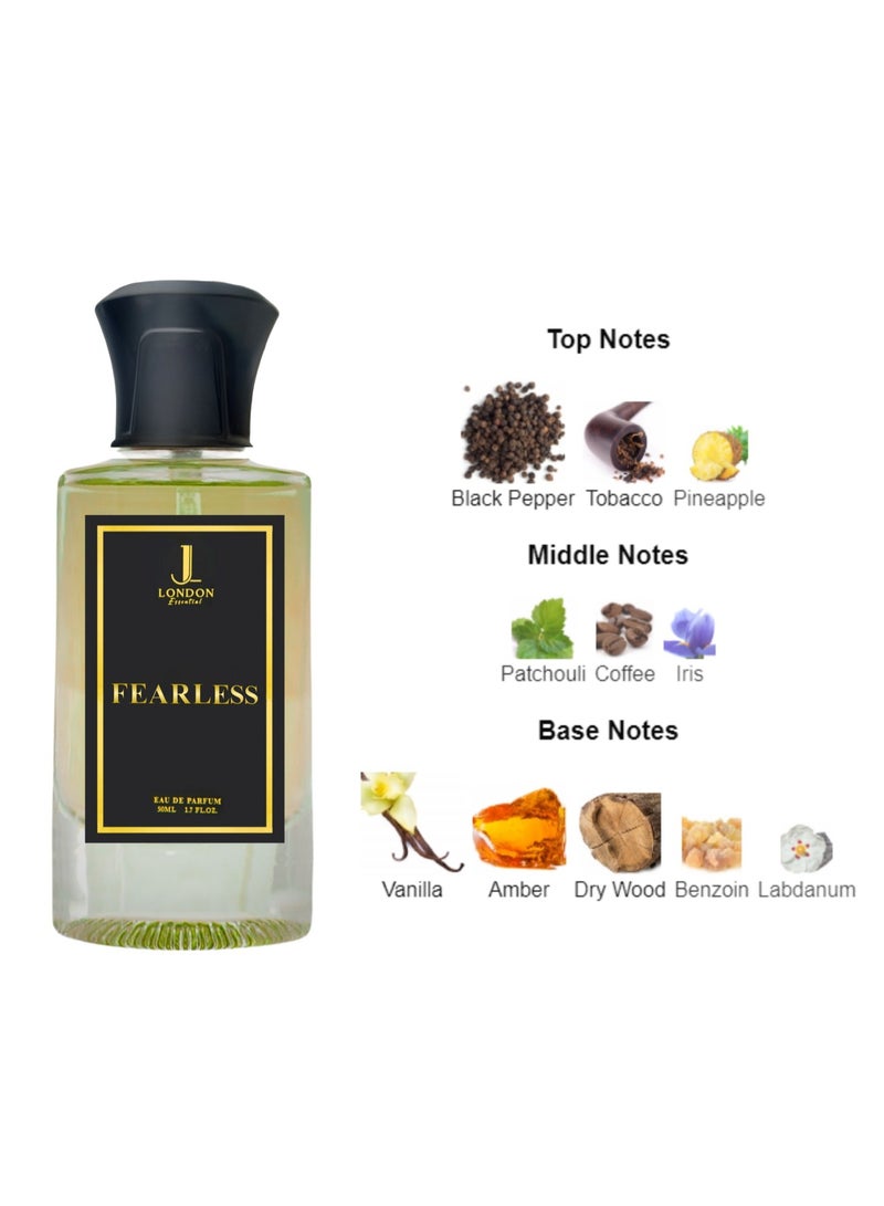 JAN LONDON ESSENTIAL EDP FEARLESSS Perfume For Men And Women Inspired by LATTAFA ASAD 50ml