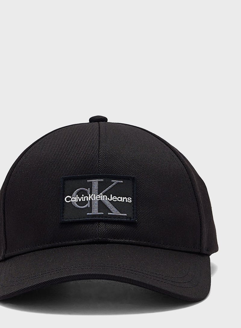 Logo Print Curved Peak Cap