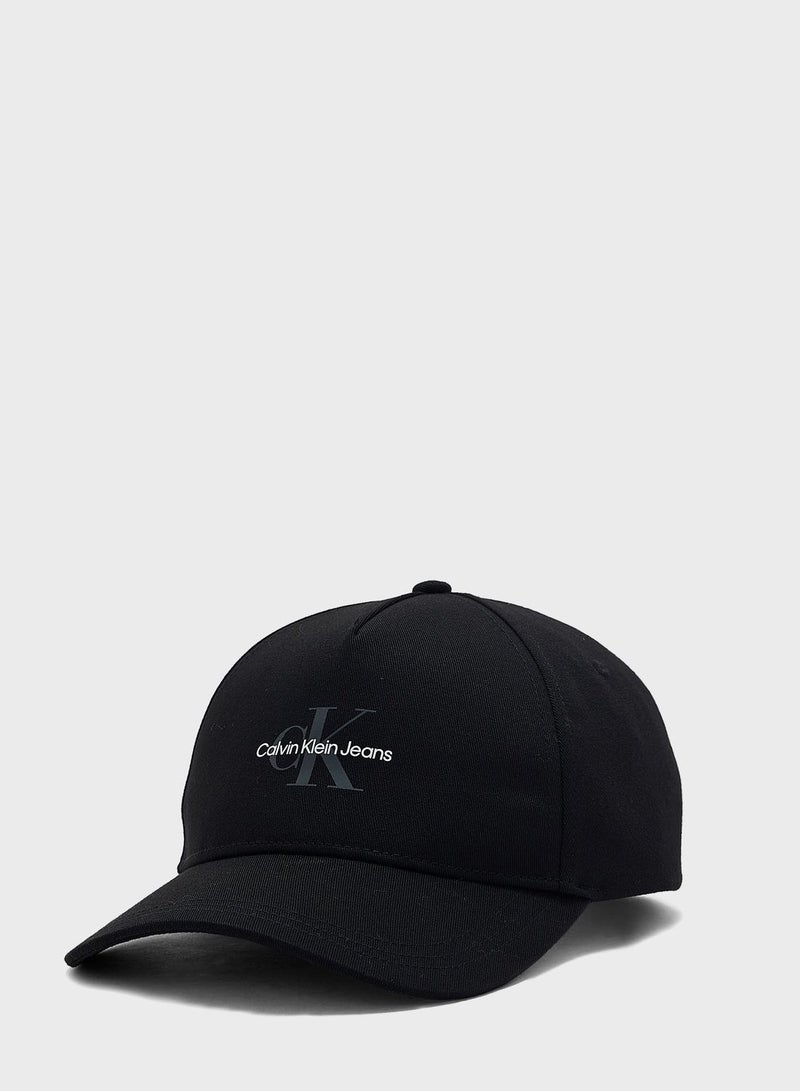 Logo Print Curved Peak Cap