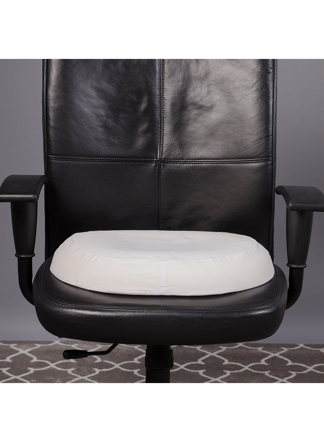 Seat Cushion Donut Pillow and Chair Pillow for Tailbone Pain Relief, Hemorrhoids, Prostate, Pregnancy, Post Natal, Pressure Relief and Surgery, 18 x 15 x 3, White