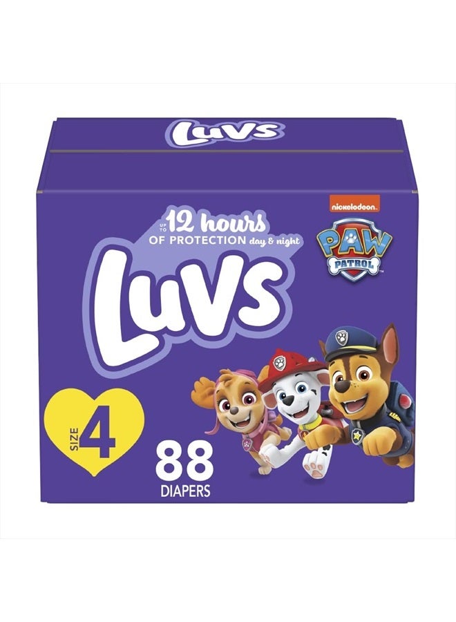 Diapers - Size 4, 88 Count, Paw Patrol Disposable Baby Diapers