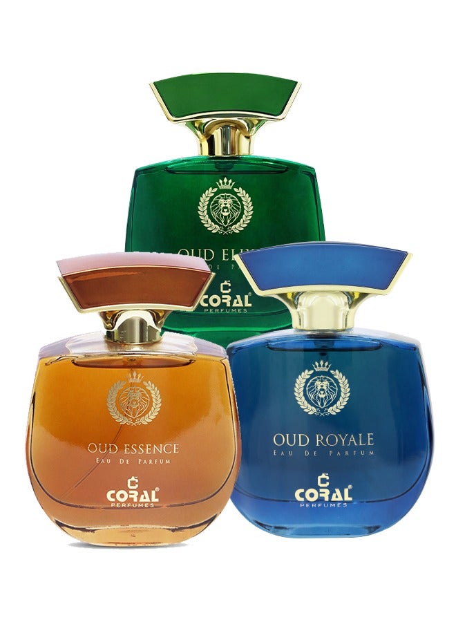 OUD ELIXIR + OUD ROYALE + OUD ESSENCE Unisex EDP 100ml - 3 Piece SET