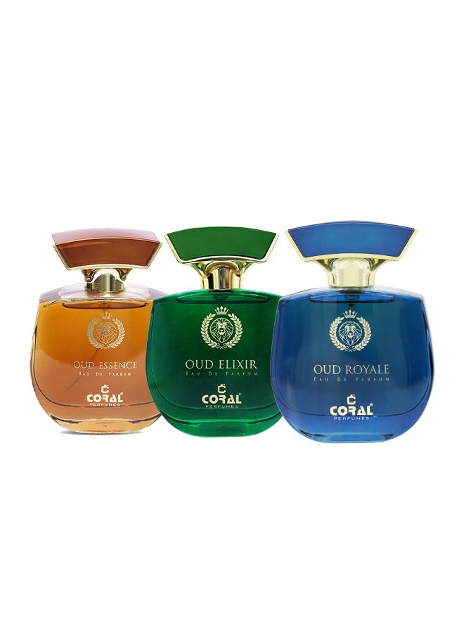 OUD ELIXIR + OUD ROYALE + OUD ESSENCE Unisex EDP 100ml - 3 Piece SET